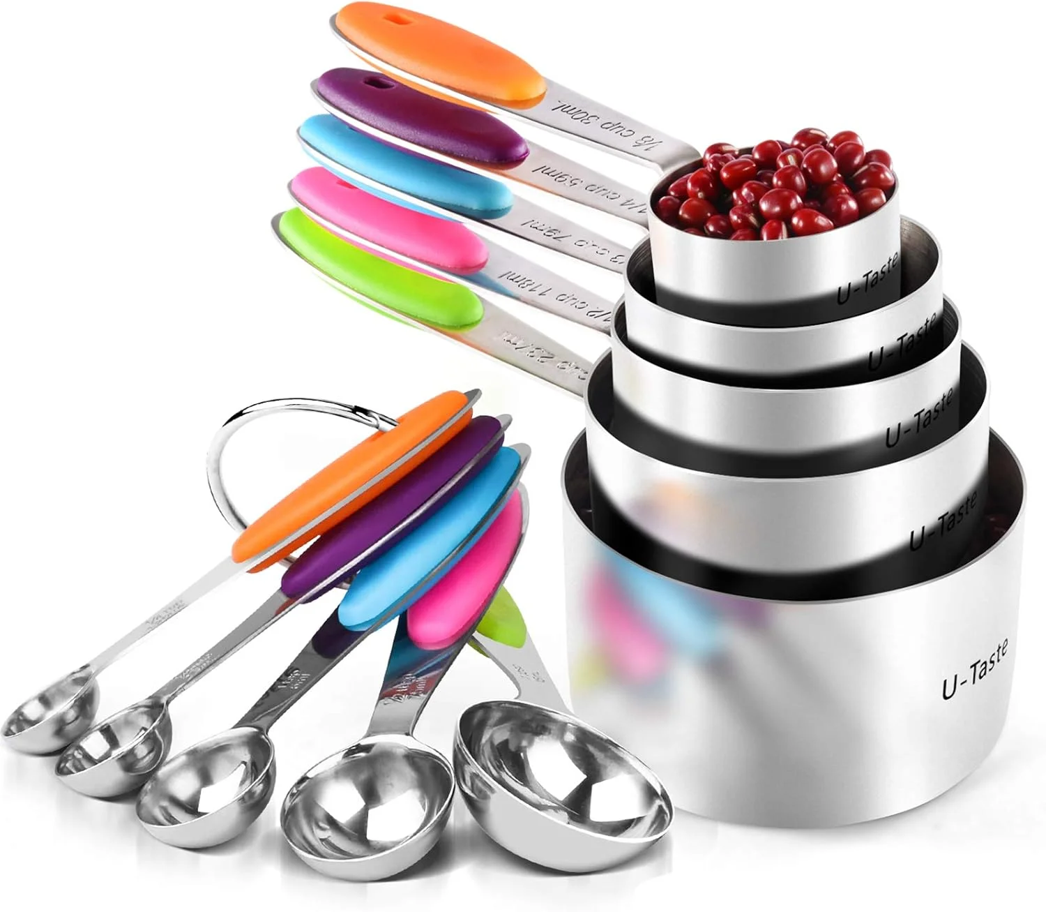 Juego de Tazas y Cucharas Medidoras