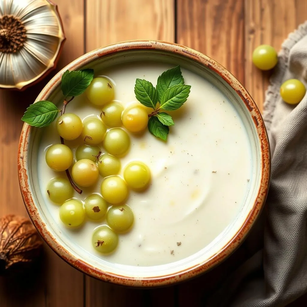 Ajo Blanco Malagueño con Uvas Moscatel