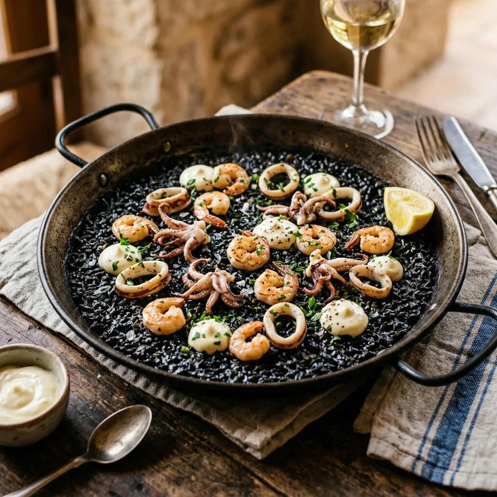 Arroz Negro con Sepia y Alioli