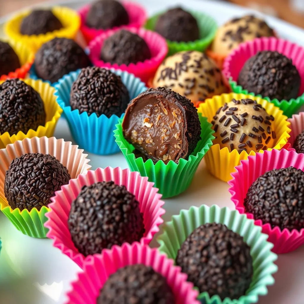 Brigadeiros de Chocolate tradicionales de Brasil