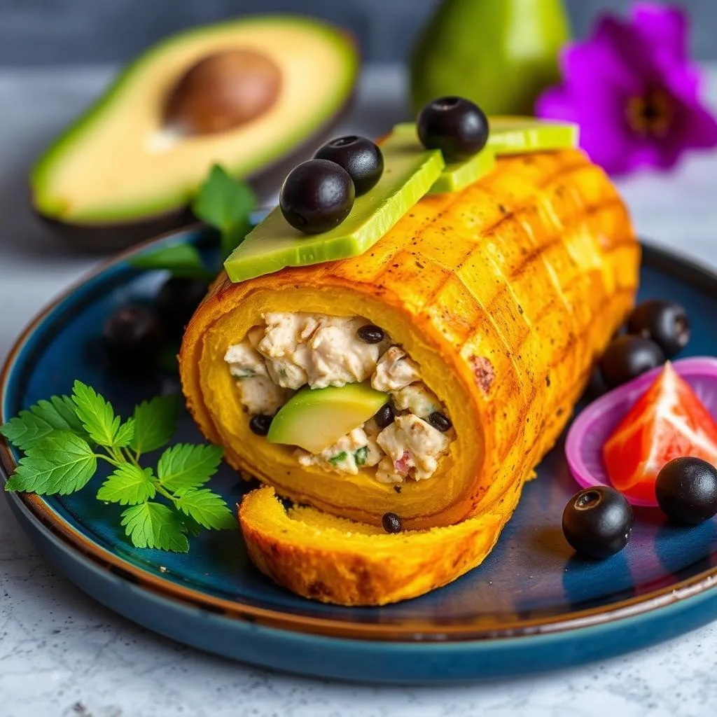 Causa Rellena de Pollo y Aguacate de Autor de Cerca
