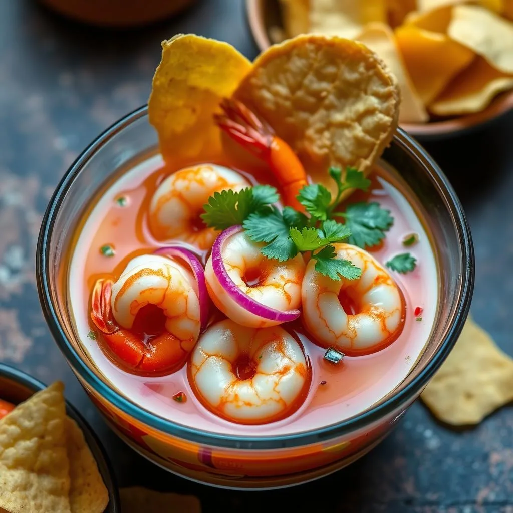 Ceviche Mixto Ecuatoriano de Mariscos de Autor de Cerca