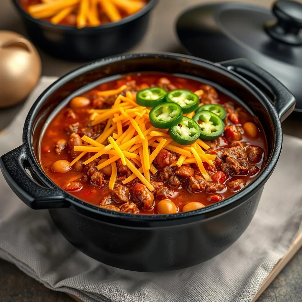 Chili con Carne Tex-Mex Clásico de Cerca