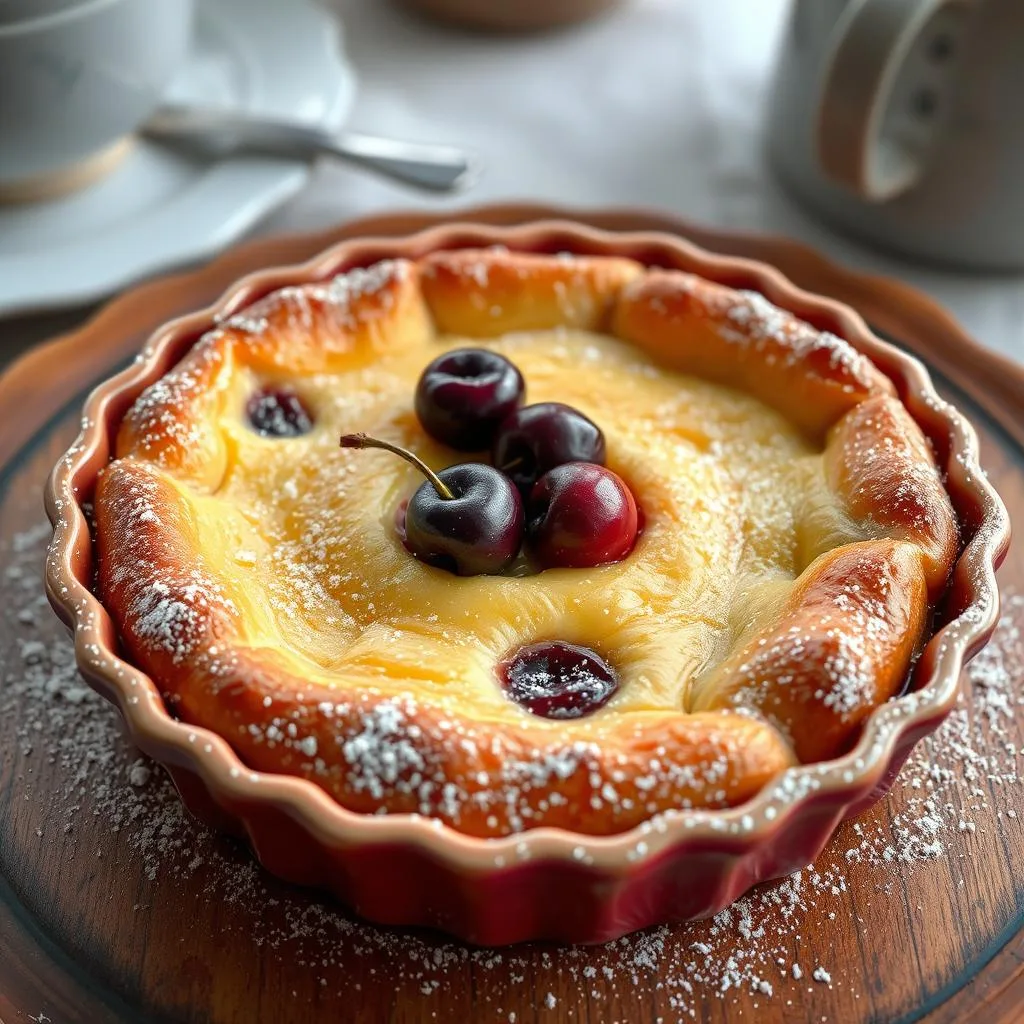 Clafoutis Rústico de Cerezas de Cerca