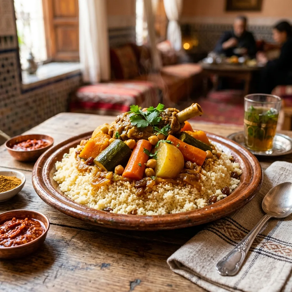 Couscous de Verduras y Garbanzos de Cerca