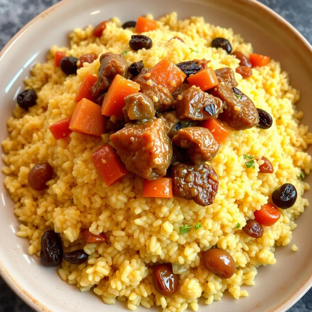 Couscous Real de Verduras y Tres Carnes