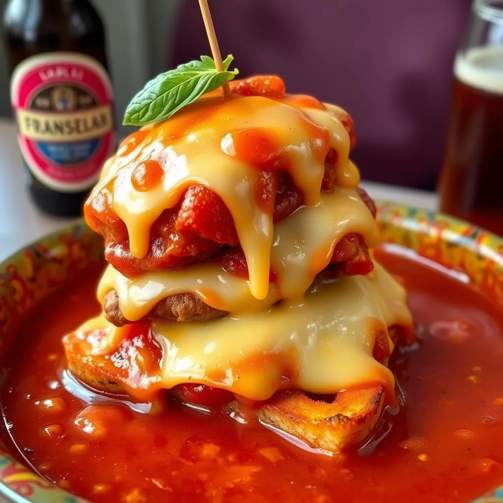 Francesinha de Oporto tradicional de Cerca