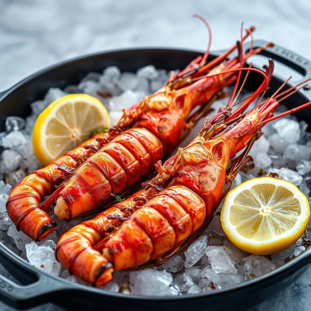 Gamba Roja de Dénia a la plancha de sal