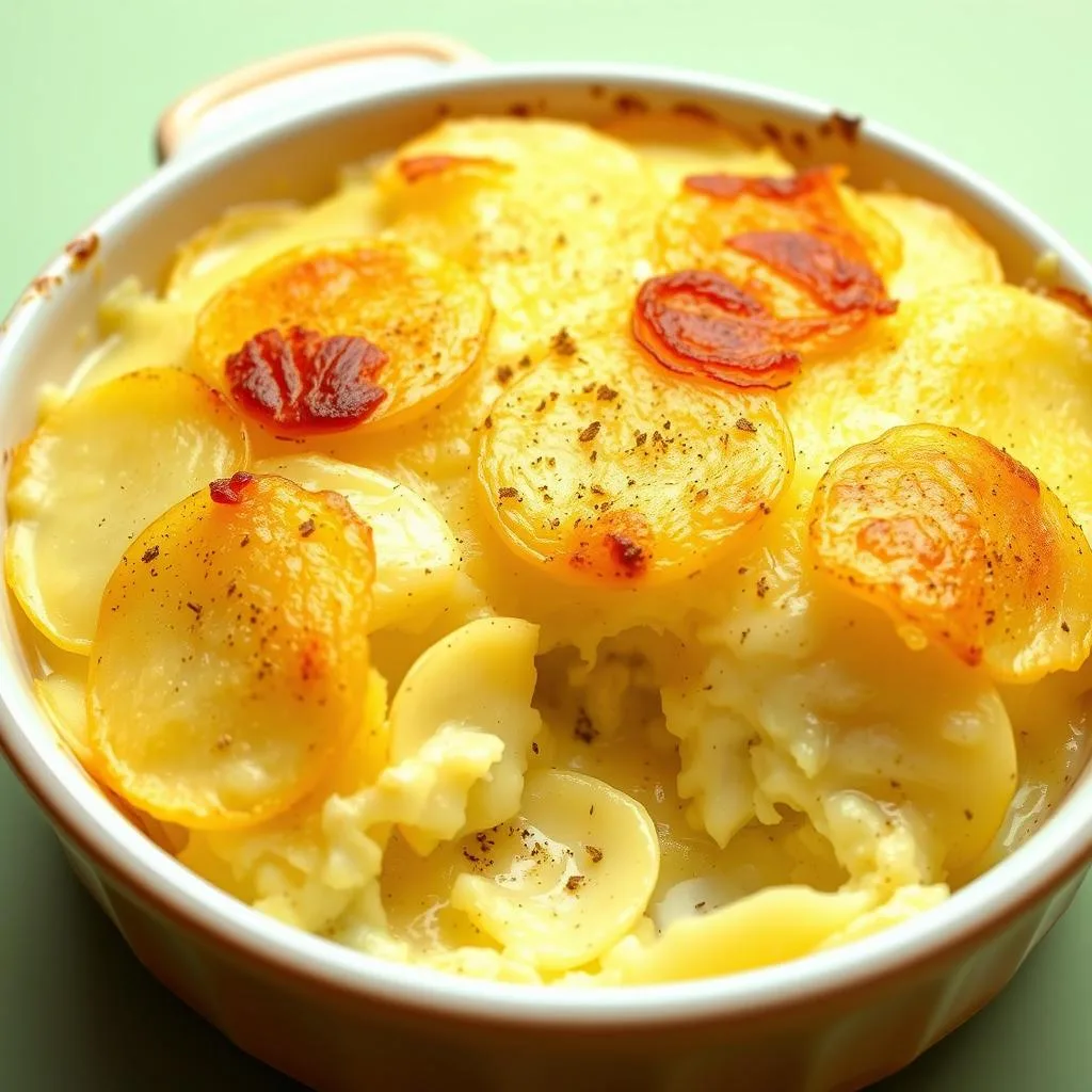 Gratin Dauphinois (Patatas al horno) tradicional de Cerca