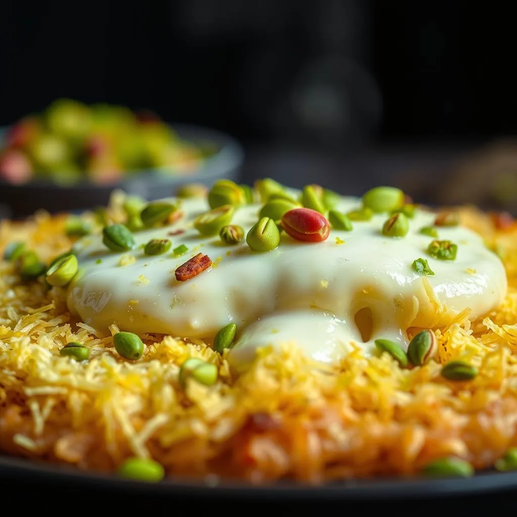 Kunafa de Queso y Pistachos Dulce de Cerca