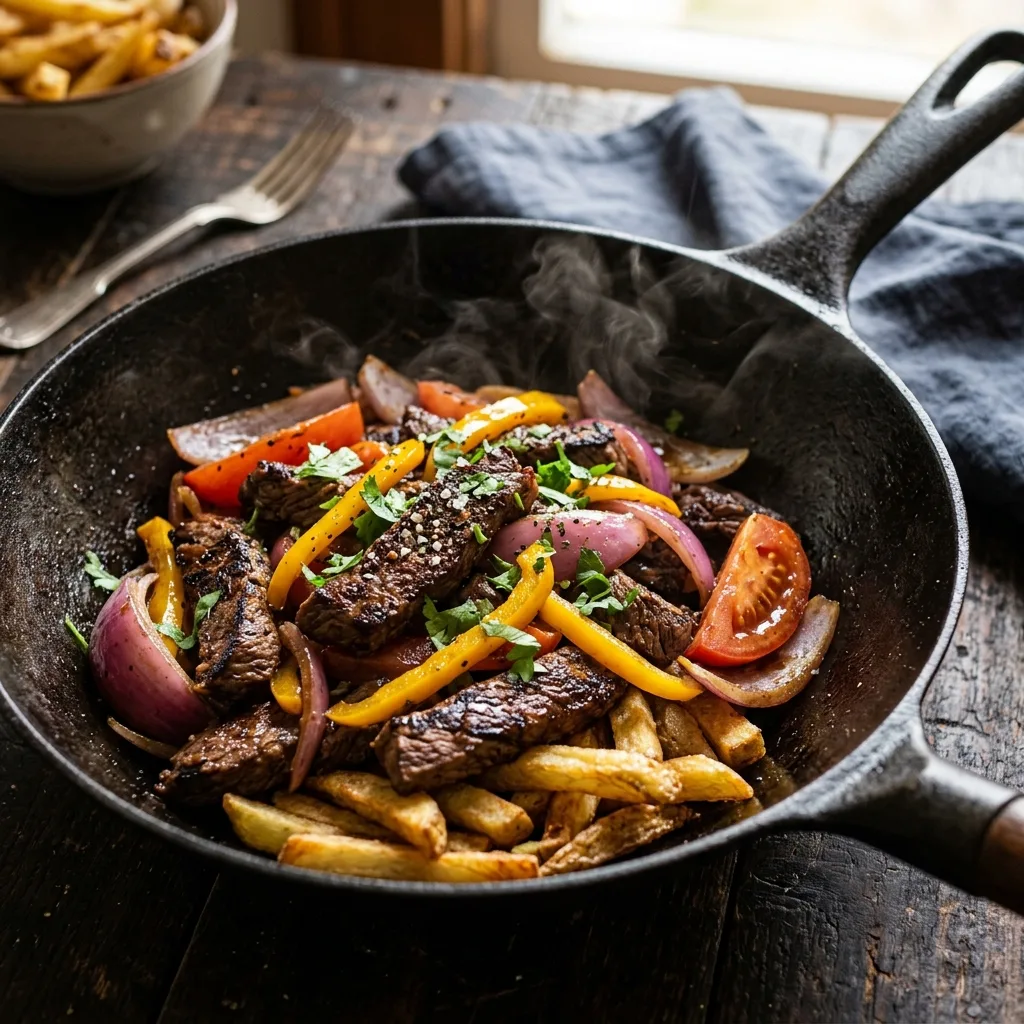 Auténtico Lomo Saltado de Ternera Peruano