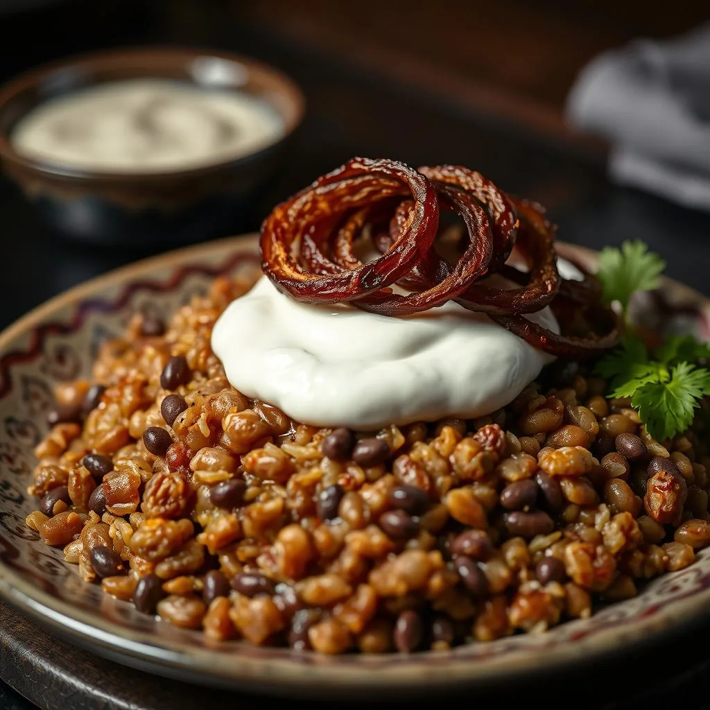 Mujadara de Arroz y Lentejas de Cerca