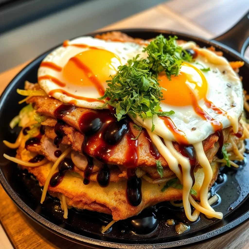 Okonomiyaki al estilo de Hiroshima