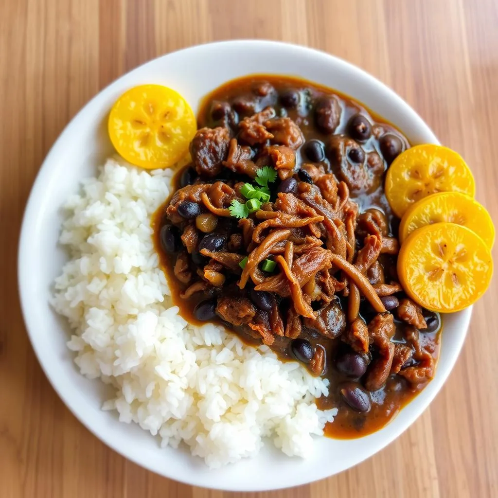 Pabellón Criollo tradicional venezolano de Cerca