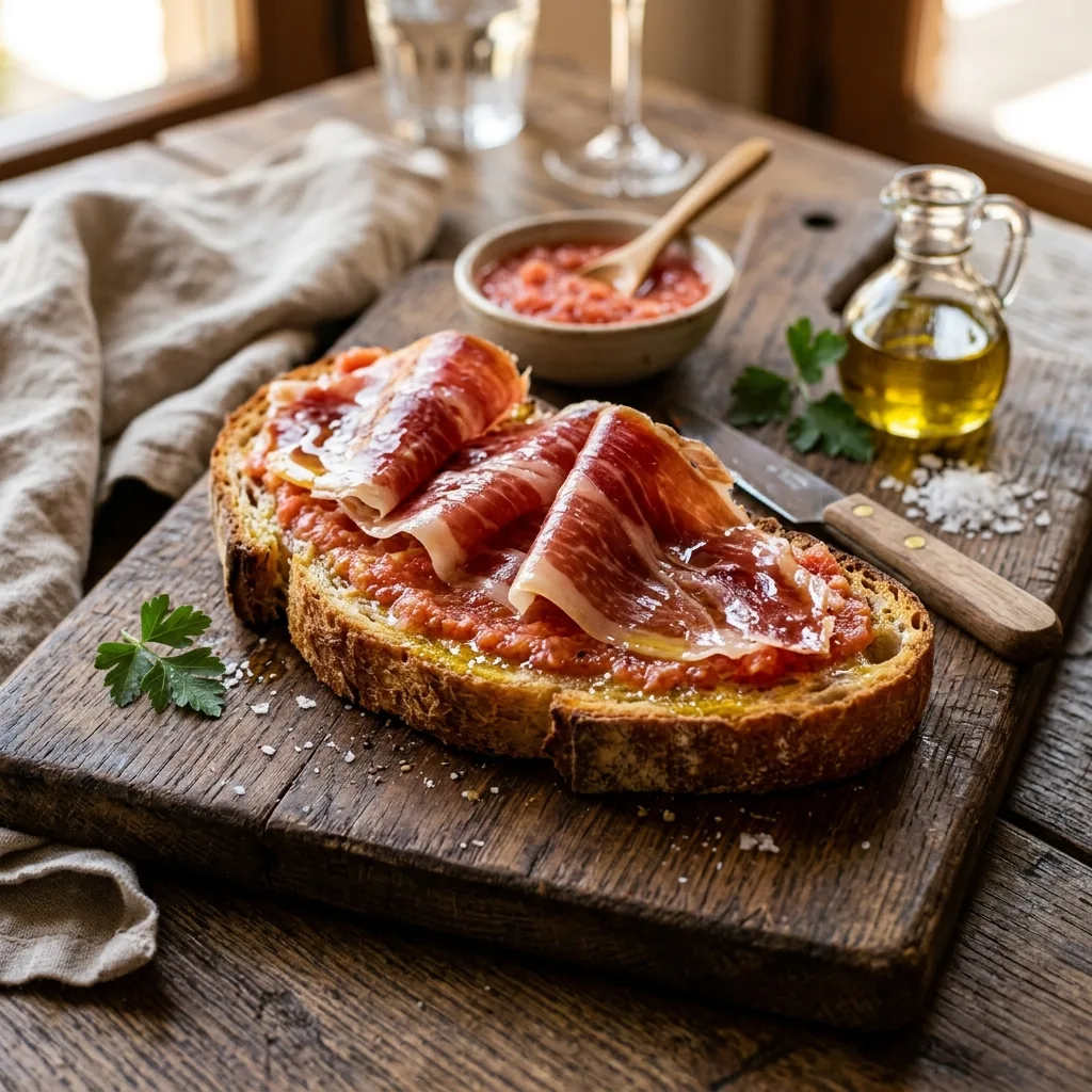 Pan con Tomate y Jamón Ibérico de Cerca