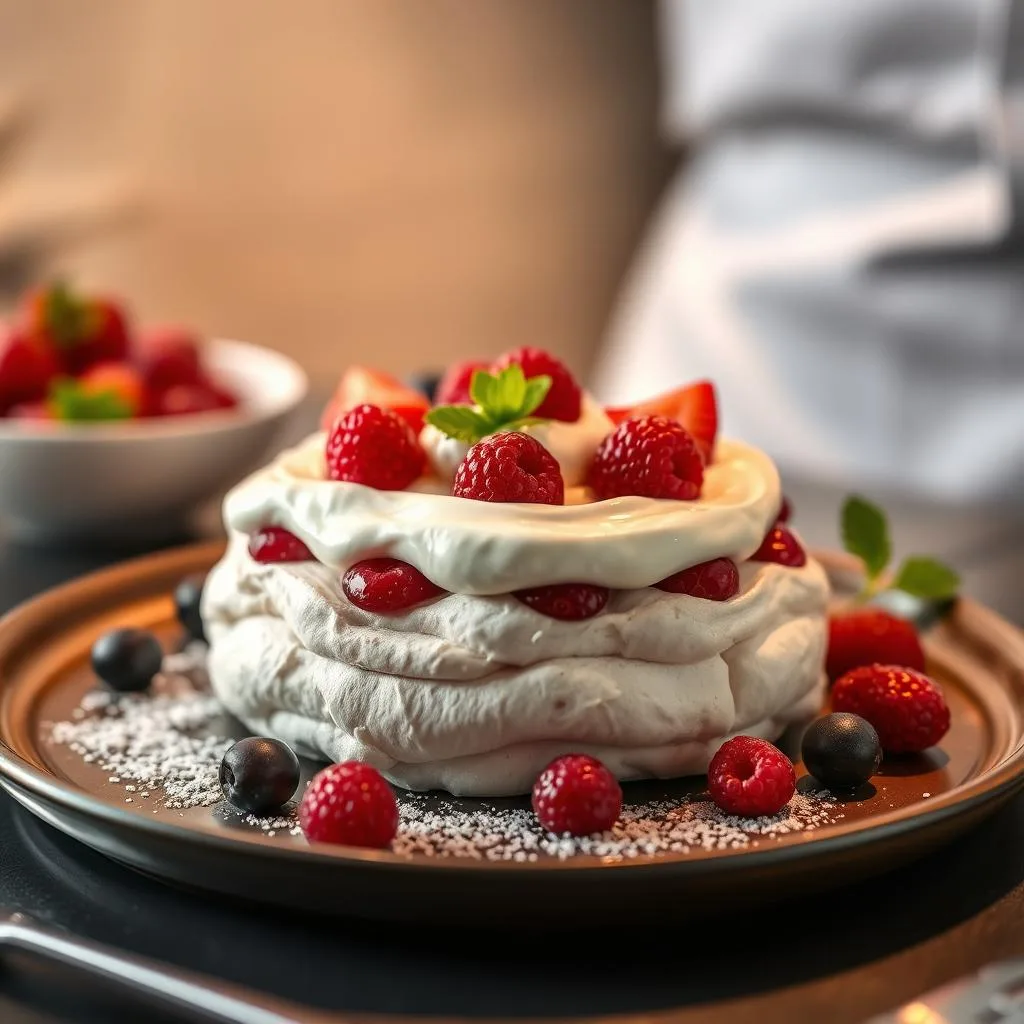 Pavlova de Frutos Rojos y Crema Chantilly