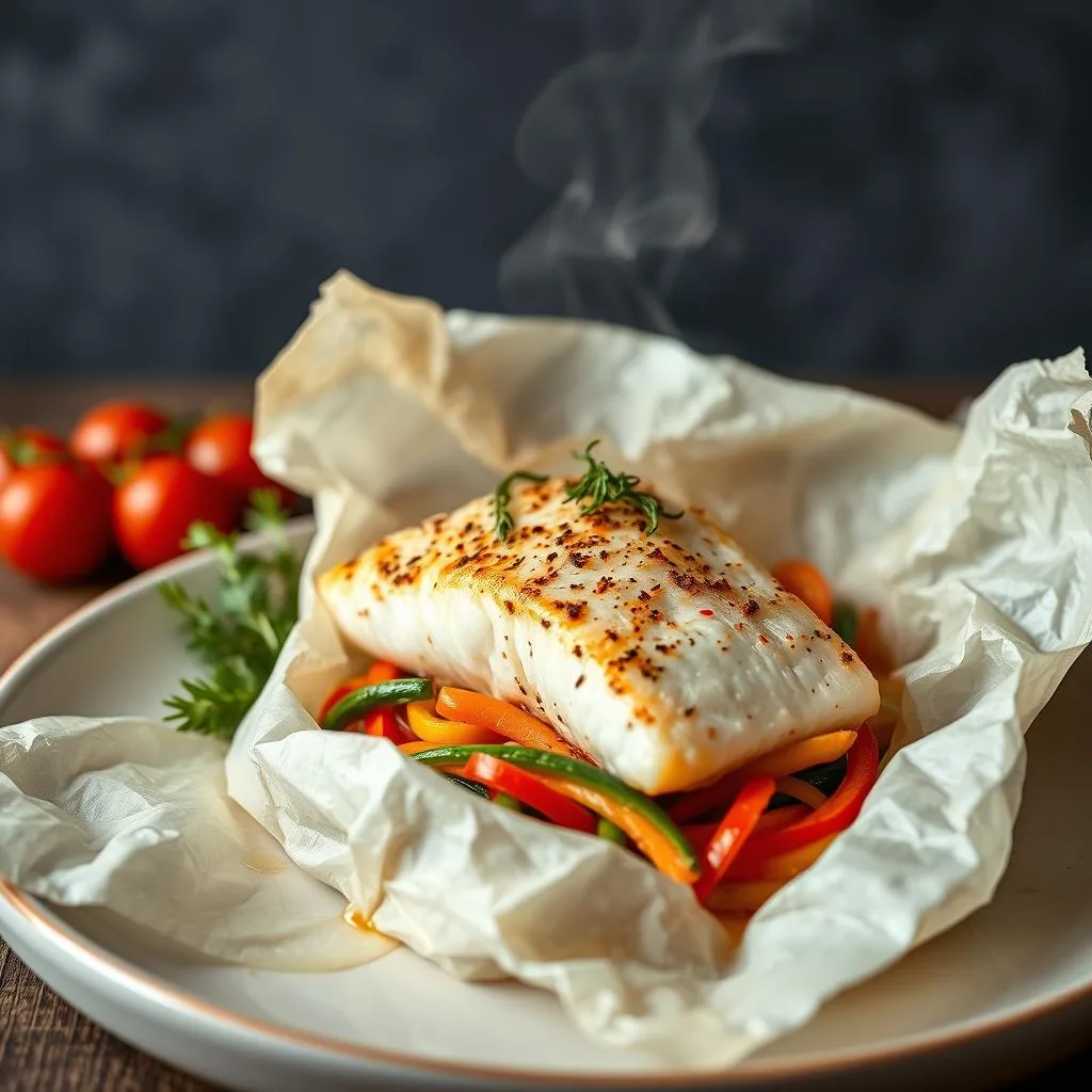 Pescado en Papillote con Verduras de Autor