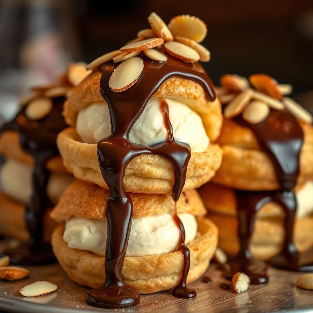 Profiteroles con Chocolate