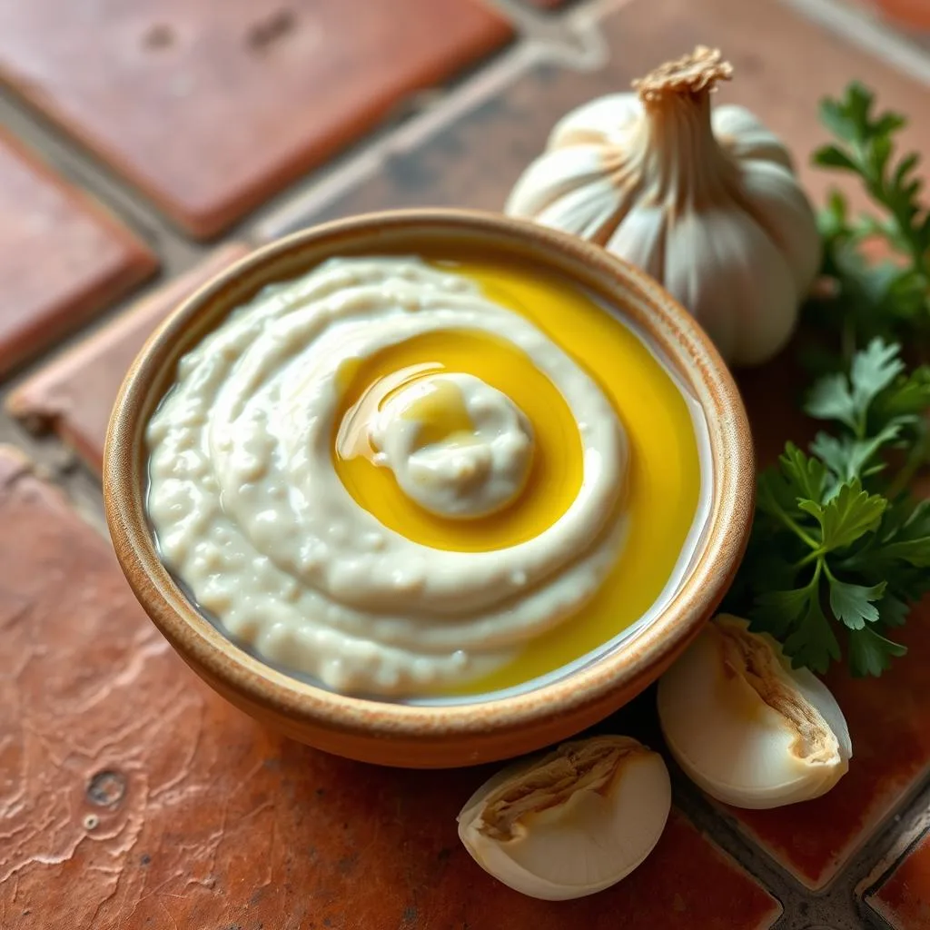 Salsa Alioli Tradicional Emulsionada de Cerca