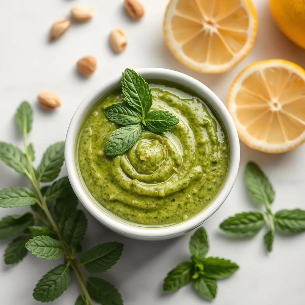 Salsa Pesto de Menta Refrescante