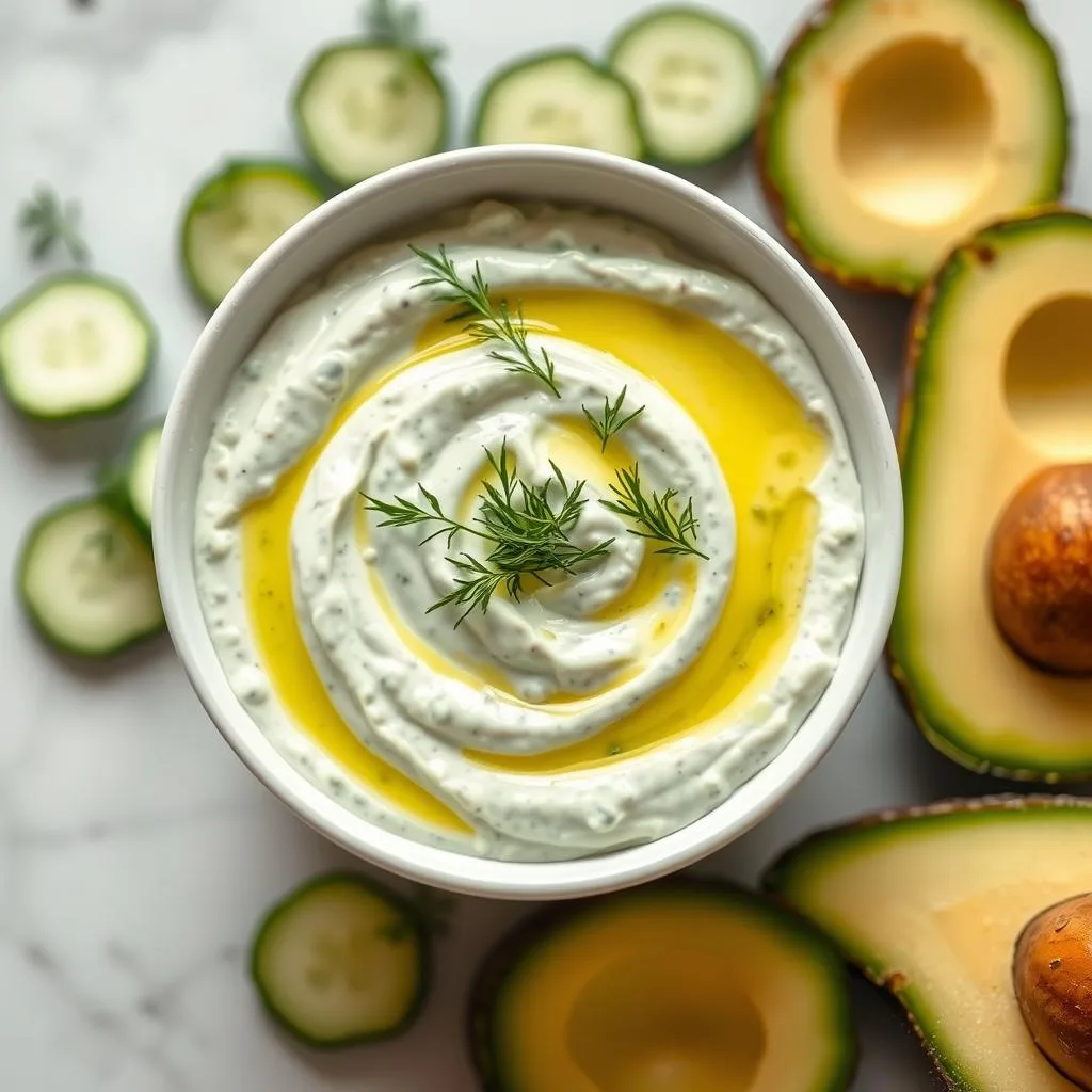 Salsa Tzatziki Vegana de Aguacate
