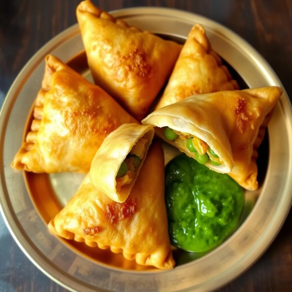 Samosas de Patata y Guisantes con Chutney