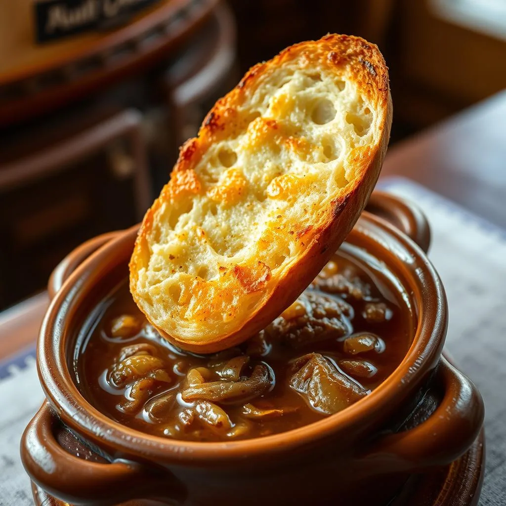 Sopa de Cebolla Francesa con Queso Gratinado