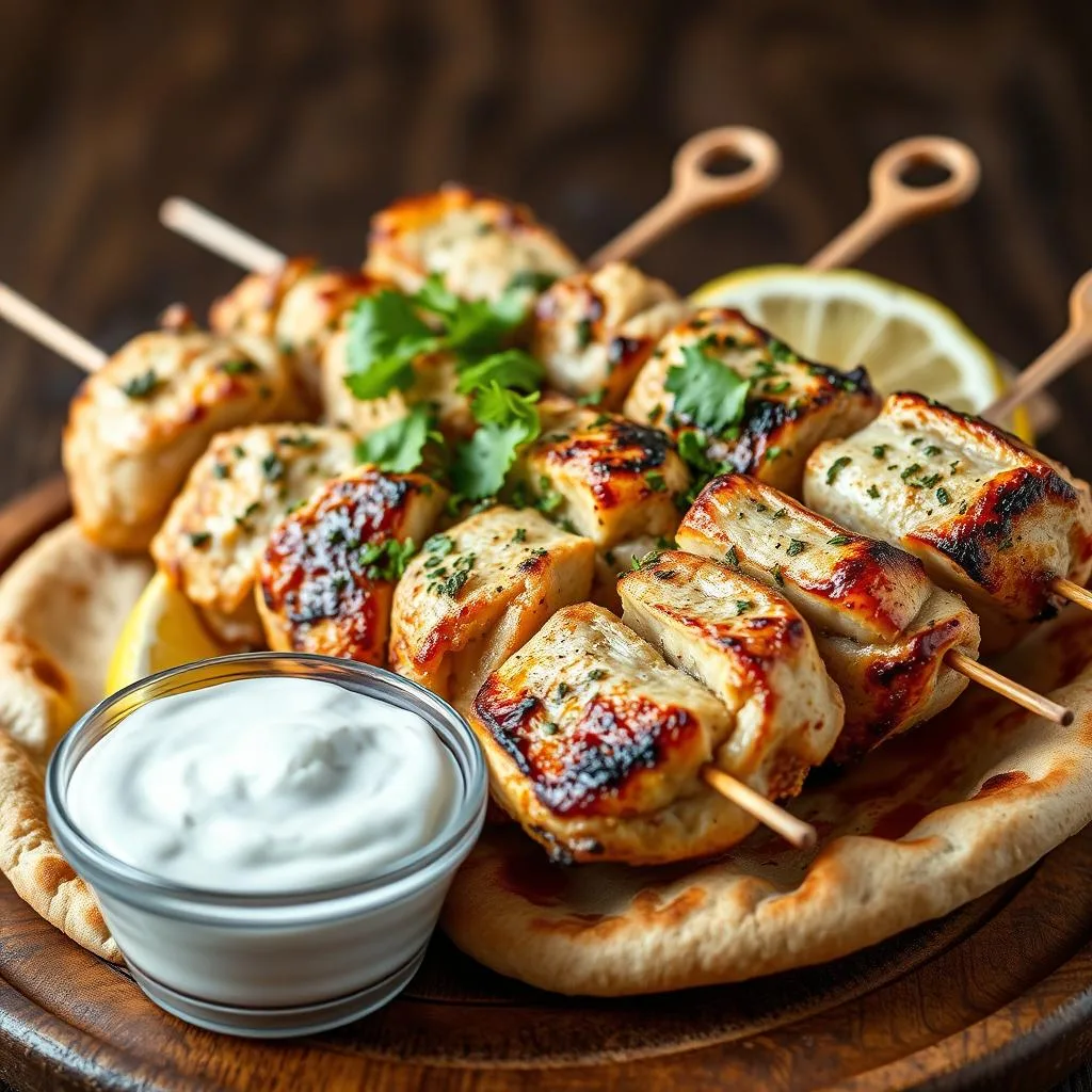 Souvlaki de Pollo griego marinado