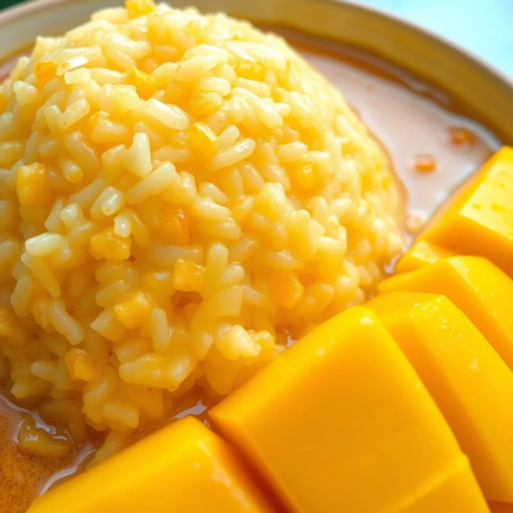 Sticky Rice con Mango Dulce de Cerca