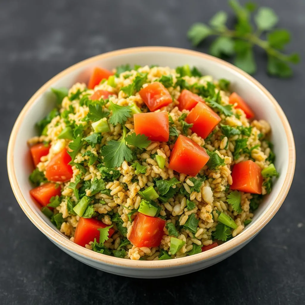 Tabulé Libanés Clásico (Tabbouleh) de Cerca