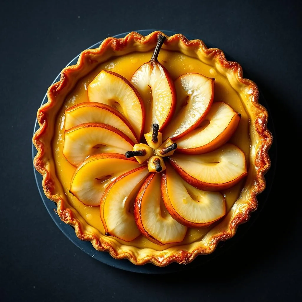 Tarta Bourdaloue (Pera y crema de almendras) francesa de Cerca