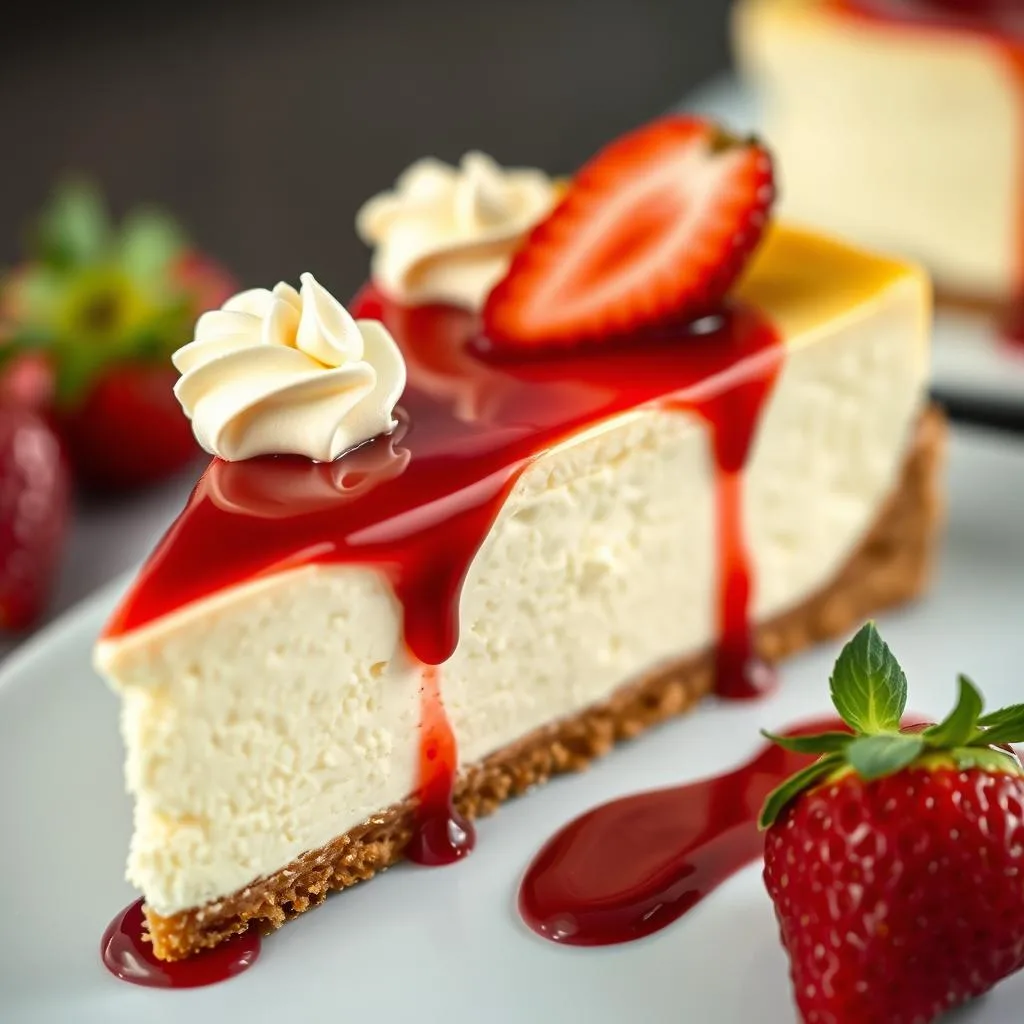 Tarta de Queso New York con Coulis de Fresa