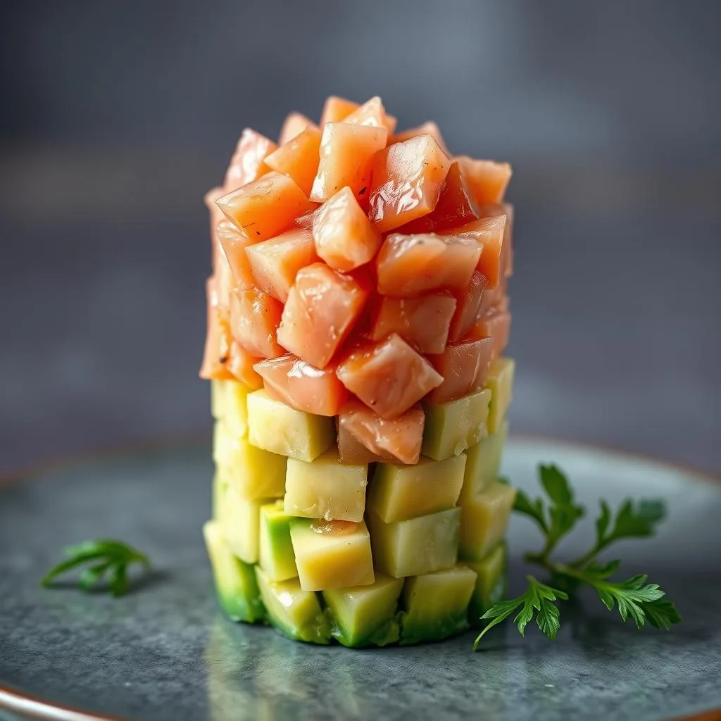 Tartar de Salmón y Aguacate con Toque Asiático
