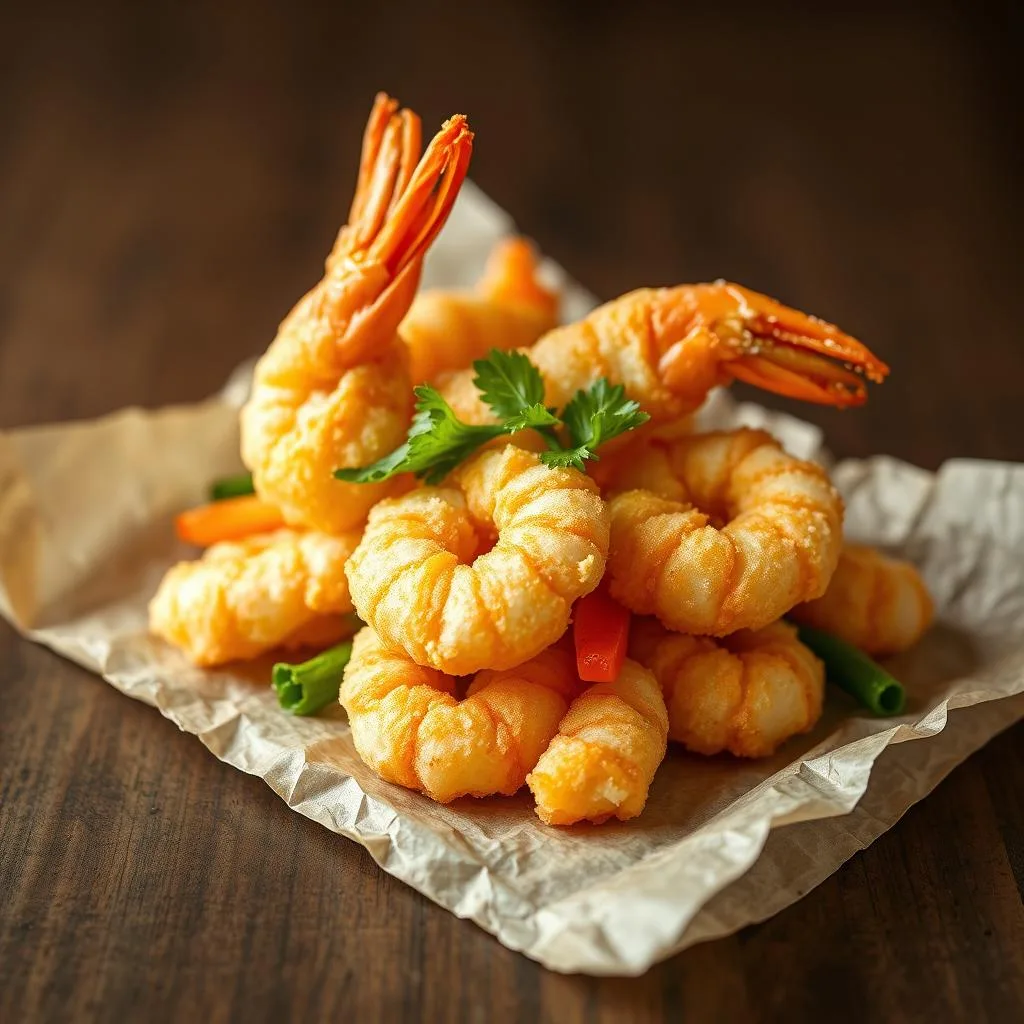 Tempura Mixta Japonesa crujiente de Cerca