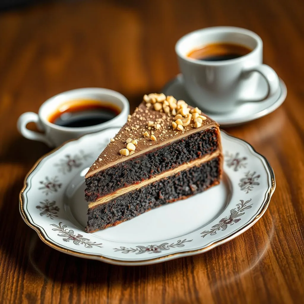 Torta Barozzi tradicional de chocolate y café