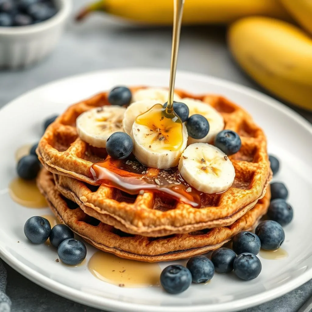 Waffles de Avena y Plátano Fit